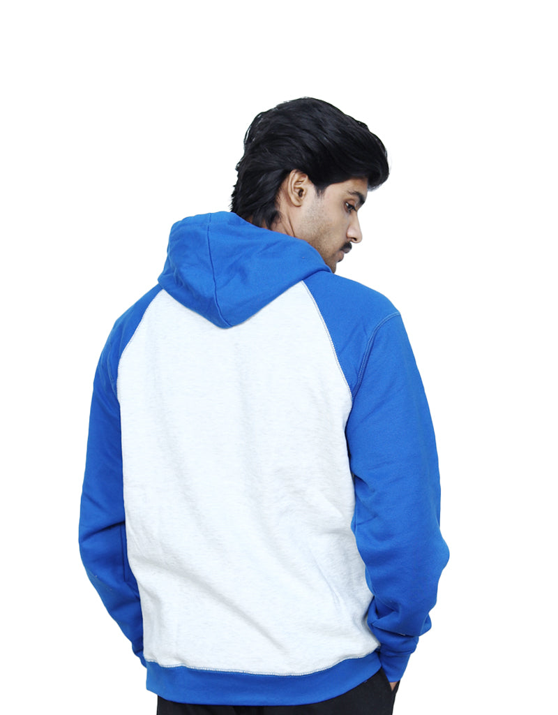 DOU TONE - GRAY ROYAL BLUE HOODIE