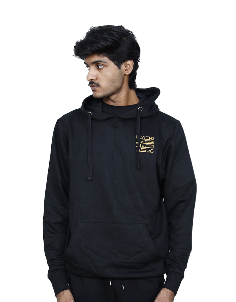 MEHNAT KAR - BLACK GRAPHIC HOODIE