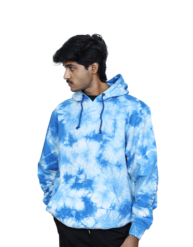 ILLUSION BLUE - ACID WASHED HOODIE