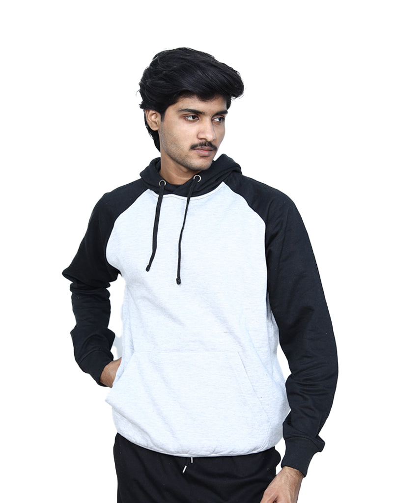 DOU TONE - GRAY BLACK HOODIE