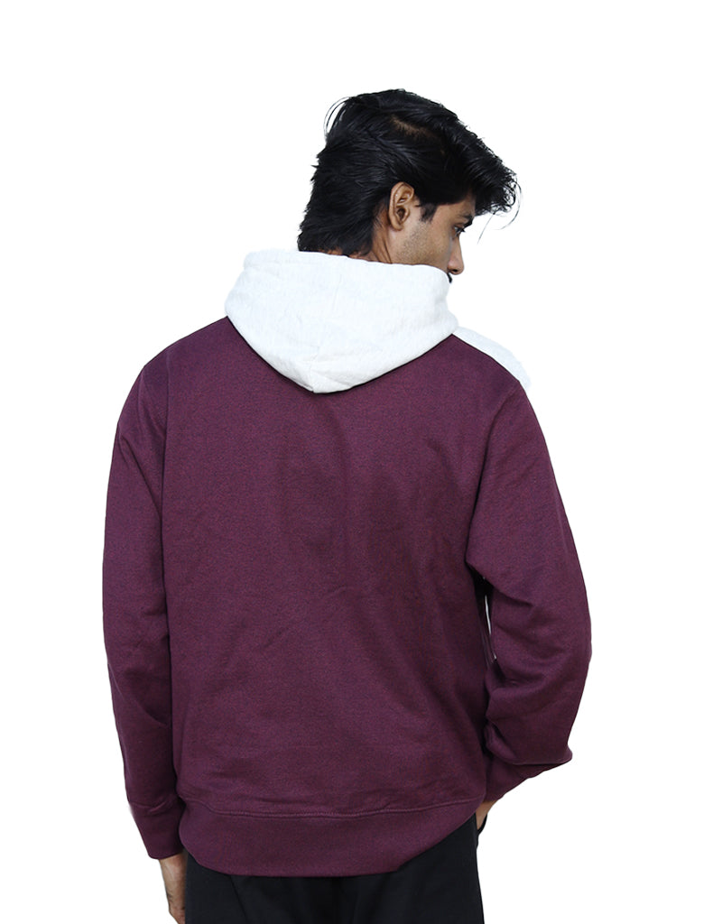 BURGUNDI GRAY STRIP - ZIPPER